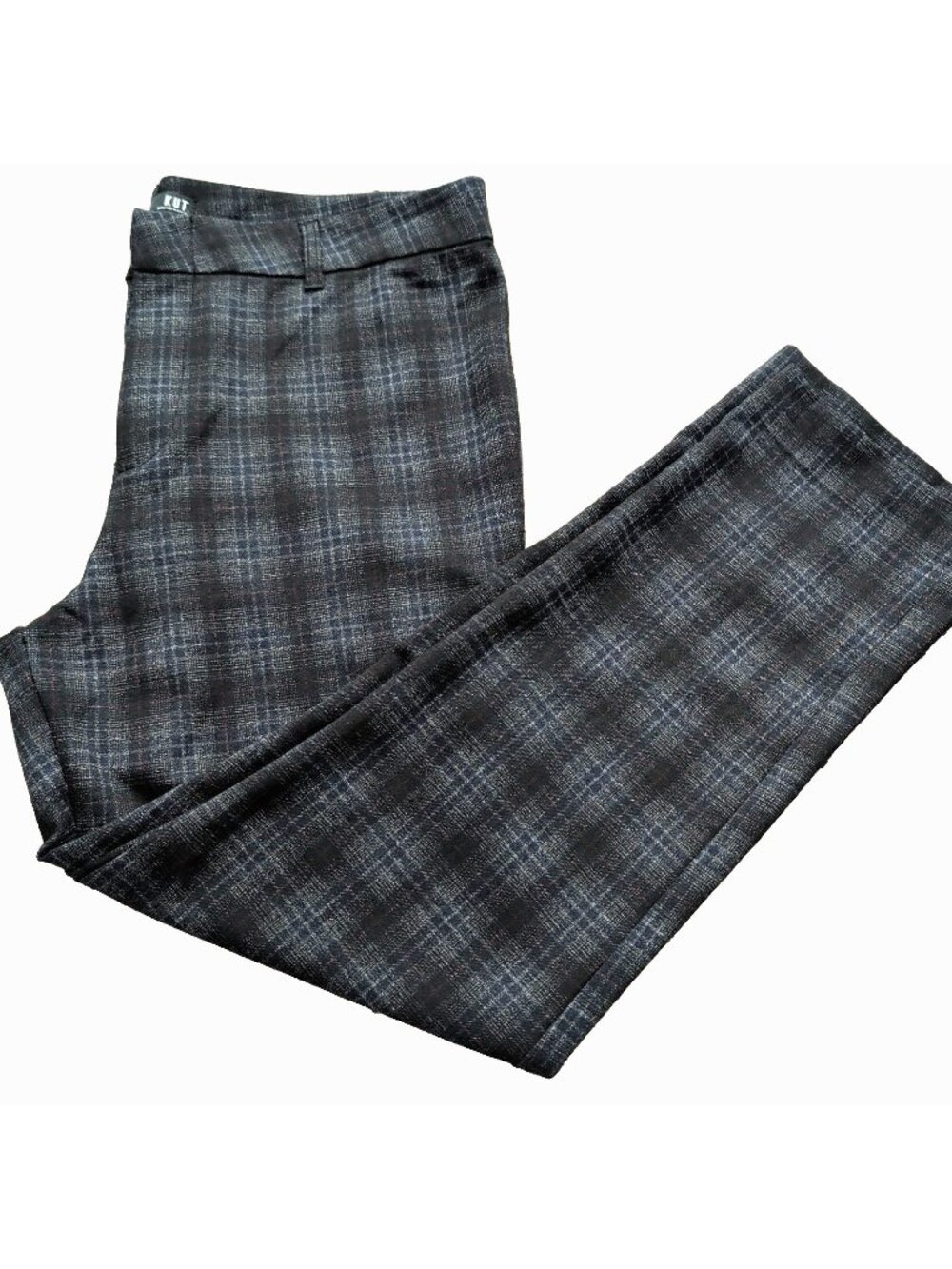 KUT From The Kloth Professional Skinny Pants  16  Plaid Gray Black Purple-499lp